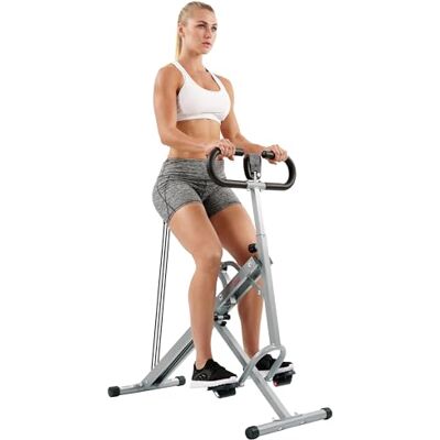 Sunny Health & Fitness Verticale Roeimachine Eenvoudig op te bergen, SunnyFit-app, billen en beentrainer, 3 kniehoeken, 4 weerstanden, 150 kg belasting Sunny Health & Fitness Verticale Roeimachine Eenvoudig op te bergen, SunnyFit-app, billen en beentrainer, 3 kniehoeken, 4 weerstanden, 150 kg belasting