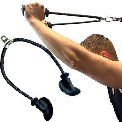 MuscleForge ® Triceps-touw, Triceps Grip voor katrol, kabelmachine, krachttraining voor triceps en biceps-training in de sportschool of thuis MuscleForge ® Triceps-touw, Triceps Grip voor katrol, kabelmachine, krachttraining voor triceps en biceps-training in de sportschool of thuis