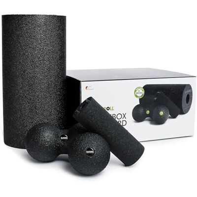 BLACKROLL ® BLACKBOX, complete massageset met ® STANDARD, MINI, BALL 08 en DUOBALL 08, foamrollers en massageballen, zwart BLACKROLL ® BLACKBOX, complete massageset met ® STANDARD, MINI, BALL 08 en DUOBALL 08, foamrollers en massageballen, zwart