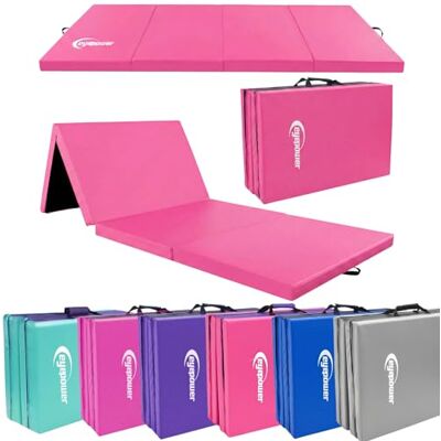 EYEPOWER Gymnastiekmat, opvouwbaar, dik, 180 x 60 x 5 cm, voor kinderen en thuis, schokabsorberende vloermatras voor veiligheid EYEPOWER Gymnastiekmat, opvouwbaar, dik, 180 x 60 x 5 cm, voor kinderen en thuis, schokabsorberende vloermatras voor veiligheid