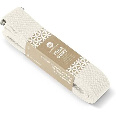 Lotuscrafts Yogariem van 100% katoen (KBA) voor een betere rekbaarheid, voor beginners en gevorderden, yoga-riem met metalen sluiting, 250 x 3,8 cm Lotuscrafts Yogariem van 100% katoen (KBA) voor een betere rekbaarheid, voor beginners en gevorderden, yoga-riem met metalen sluiting, 250 x 3,8 cm