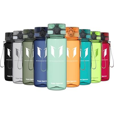 Super Sparrow Sportfles & Morsvrije Kinderfles 750ml BPA-vrij Ideale Tritan Waterfles voor Sport, Fiets, Fitness, Universiteit, Buiten Licht, Duurzaam Drinkfles Étanche, Gourdes eau, Légère, Lavable au lave-vaisselle, Flip Top 1-Clic, Ergonomique, École Super Sparrow Sportfles & Morsvrije Kinderfles 750ml BPA-vrij Ideale Tritan Waterfles voor Sport, Fiets, Fitness, Universiteit, Buiten Licht, Duurzaam Drinkfles Étanche, Gourdes eau, Légère, Lavable au lave-vaisselle, Flip Top 1-Clic, Ergonomique, École