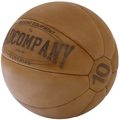 Bad Company Vintage medische bal van hoogwaardig echt leer, 10 gewichtsniveaus, bruin of zwart, 1-10 kg Bad Company Vintage medische bal van hoogwaardig echt leer, 10 gewichtsniveaus, bruin of zwart, 1-10 kg