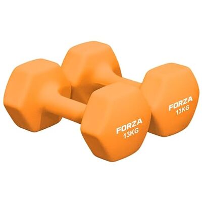 FORZA Zeshoekige halters van neopreen met antislip handgreep, ergonomisch design voor krachttraining en thuistraining, verkrijgbaar in verschillende gewichten FORZA Zeshoekige halters van neopreen met antislip handgreep, ergonomisch design voor krachttraining en thuistraining, verkrijgbaar in verschillende gewichten