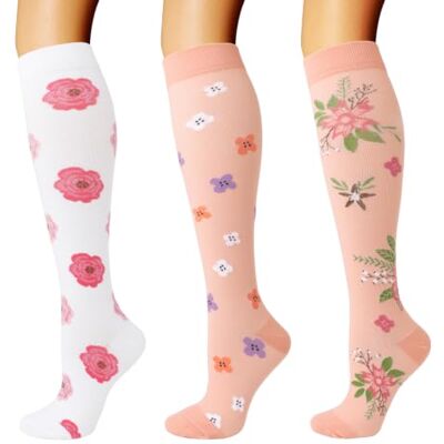 DRESHOW Compressiekousen voor mannen en vrouwen, compressiekousen voor sport, fietsen, vliegreizen, hardlopen Chaussettes de Compression pour Sportive, Cyclisme, Voyage en Avion, Course à Pied S-M DRESHOW Compressiekousen voor mannen en vrouwen, compressiekousen voor sport, fietsen, vliegreizen, hardlopen Chaussettes de Compression pour Sportive, Cyclisme, Voyage en Avion, Course à Pied S-M