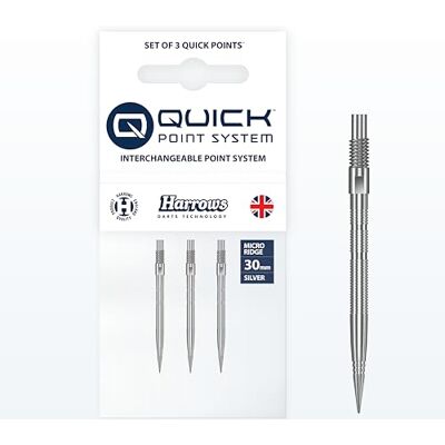Harrows Micro Grip Quick Points Precisie CNC-gefreesde dartpunten met verbeterde grip en anti-breuk ontwerp snelwisselsysteem Harrows Micro Grip Quick Points Precisie CNC-gefreesde dartpunten met verbeterde grip en anti-breuk ontwerp snelwisselsysteem