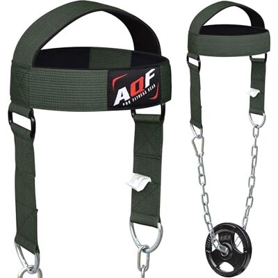 AQF Verstelbaar hoofdharnas, krachttraining riem voor de hals, gewichthefketting, gevoerd met neopreen. AQF Verstelbaar hoofdharnas, krachttraining riem voor de hals, gewichthefketting, gevoerd met neopreen.