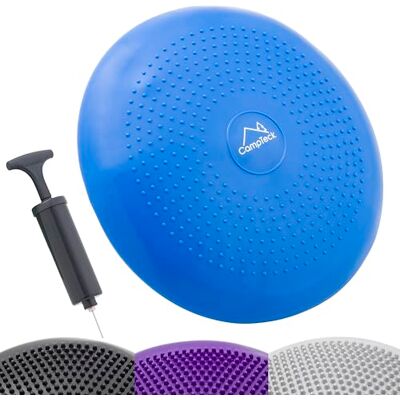 CampTeck Balanskussen opblaasbare vestibulaire schijf 32 cm met handpomp voor evenwichtstraining, behendigheid, sportschool, yoga, comfortabel zitten CampTeck Balanskussen opblaasbare vestibulaire schijf 32 cm met handpomp voor evenwichtstraining, behendigheid, sportschool, yoga, comfortabel zitten