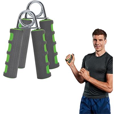 Schildkröt Fitness, 2 stuks spieren, effectieve spierklemmen voor de voorarmen, handgrepen en handen, groen/grijs Schildkröt Fitness, 2 stuks spieren, effectieve spierklemmen voor de voorarmen, handgrepen en handen, groen/grijs