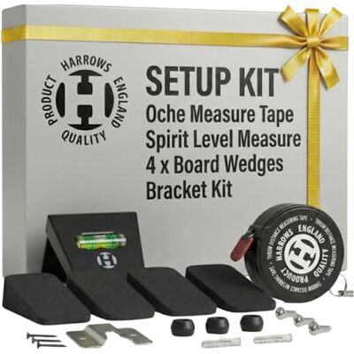 Harrows Dartbord configuratieset: complete set met dartdoelhouder, dartwiggen, doelniveaumeting, Oche meetlint, de enige complete set voor Harrows Dartbord configuratieset: complete set met dartdoelhouder, dartwiggen, doelniveaumeting, Oche meetlint, de enige complete set voor