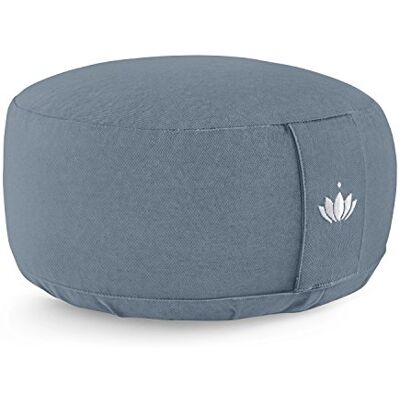 Lotuscrafts Yogakussen Meditatiekussen Ronde Lotus zithoogte 15cm wasbare katoenen hoes yoga zitkussen met speltvulling GOTS gecertificeerd met borduurwerk Lotuscrafts Yogakussen Meditatiekussen Ronde Lotus zithoogte 15cm wasbare katoenen hoes yoga zitkussen met speltvulling GOTS gecertificeerd met borduurwerk