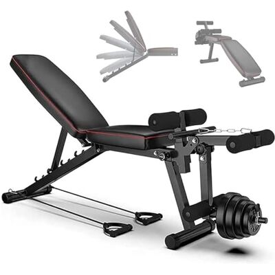 GTYMTTX Multifunctionele halterbank – 5 verstelbare hoeken, beenverlenging, krachttraining, maximale capaciteit van 440 kg GTYMTTX Multifunctionele halterbank – 5 verstelbare hoeken, beenverlenging, krachttraining, maximale capaciteit van 440 kg