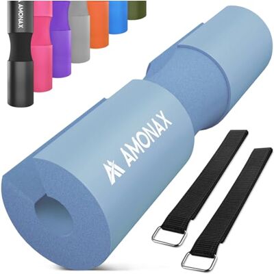 Amonax Barbell Squat Pad kniebuigschuim van schuim, neksteun en schouders, bescherming voor squats, lunges, hip thrusts, gewichtheffen, halterkussen, squatkussen Amonax Barbell Squat Pad kniebuigschuim van schuim, neksteun en schouders, bescherming voor squats, lunges, hip thrusts, gewichtheffen, halterkussen, squatkussen