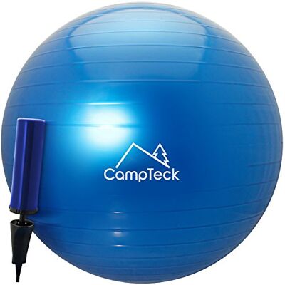 CampTeck Ballon d’Exercice Suisse Gym 65cm avec Pompe a Main pour Fitness, Yoga, Pilâtes CampTeck Ballon d’Exercice Suisse Gym 65cm avec Pompe a Main pour Fitness, Yoga, Pilâtes