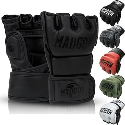 MADGON Professionele bokshandschoenen MMA-handschoenen met polsstabiliteit duurzaam voor vechtsporten, kickboksen, sparren en bokszak MADGON Professionele bokshandschoenen MMA-handschoenen met polsstabiliteit duurzaam voor vechtsporten, kickboksen, sparren en bokszak