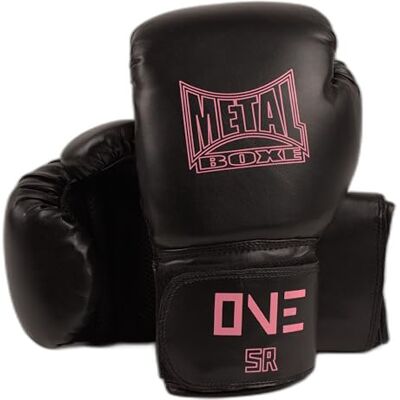 METAL BOXE Bokshandschoenen One zwart/roze voor kinderen METAL BOXE Bokshandschoenen One zwart/roze voor kinderen