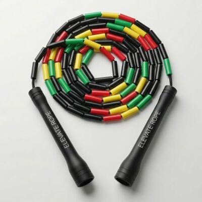 Elevate Rope Professioneel snelheidstouw 3 m verstelbaar springtouw PVC 5 mm met nylon kern voor cardio, dubbele sprongen en crossfit duurzaam springtouw Elevate Rope Professioneel snelheidstouw 3 m verstelbaar springtouw PVC 5 mm met nylon kern voor cardio, dubbele sprongen en crossfit duurzaam springtouw