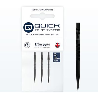 Harrows HM Grip Heavy Metal Quick Points Ryan Searle geïnspireerde dartpunten met vierkante grijpringen anti-breuk snelpuntsysteem voor snelle puntwisseling Harrows HM Grip Heavy Metal Quick Points Ryan Searle geïnspireerde dartpunten met vierkante grijpringen anti-breuk snelpuntsysteem voor snelle puntwisseling