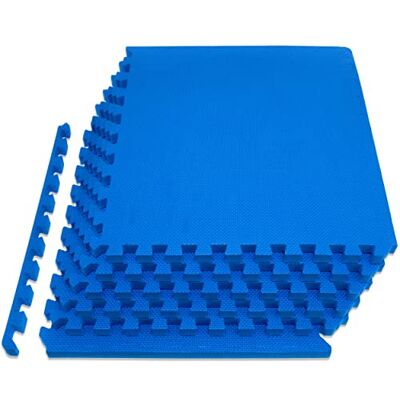 ProSource Fit Extra dikke puzzeloefenmat van 1,9 cm en 2,5 cm, in elkaar grijpende tegels van EVA-schuim voor bescherming en gevoerde trainingsvloer voor thuis- en fitnessapparatuur ProSource Fit Extra dikke puzzeloefenmat van 1,9 cm en 2,5 cm, in elkaar grijpende tegels van EVA-schuim voor bescherming en gevoerde trainingsvloer voor thuis- en fitnessapparatuur
