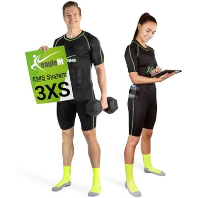 eaglefit PRO draadloos EMS-pak met 24 elektroden, apparaat voor thuis en in de studio, spierstimulator, volledige versterking en gerichte stimulatie voor vrouwen en mannen eaglefit PRO draadloos EMS-pak met 24 elektroden, apparaat voor thuis en in de studio, spierstimulator, volledige versterking en gerichte stimulatie voor vrouwen en mannen