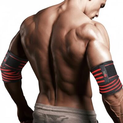 MuscleForge Elleboogbeschermers voor krachttraining en gewichtheffen: elastische banden met sluiting, elleboogbeschermers voor gewrichtsstabilisatie en letselpreventie MuscleForge Elleboogbeschermers voor krachttraining en gewichtheffen: elastische banden met sluiting, elleboogbeschermers voor gewrichtsstabilisatie en letselpreventie