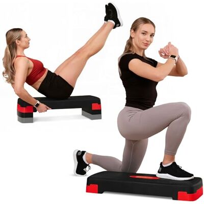 HS HOP-SPORT Hop-Sport Fitness Step HS-PP033AS voor thuis, aerobicsstepper met verstelbare 3 standen, antislip oppervlak, belastbaar tot 350 kg HS HOP-SPORT Hop-Sport Fitness Step HS-PP033AS voor thuis, aerobicsstepper met verstelbare 3 standen, antislip oppervlak, belastbaar tot 350 kg