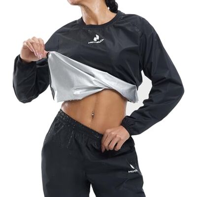 HOTSUIT Zweetkleding voor sauna, dames, sweatshirt, saunapak, trainingspak, saunapak, bodyshaper HOTSUIT Zweetkleding voor sauna, dames, sweatshirt, saunapak, trainingspak, saunapak, bodyshaper