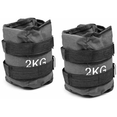 FFitness Pols- en enkelgewichten pols/enkelgewichten (2 x 2 kg) met verstelbare riem, ideaal voor training in aerobic gymnastiek, fitness, spierverbetering FFitness Pols- en enkelgewichten pols/enkelgewichten (2 x 2 kg) met verstelbare riem, ideaal voor training in aerobic gymnastiek, fitness, spierverbetering