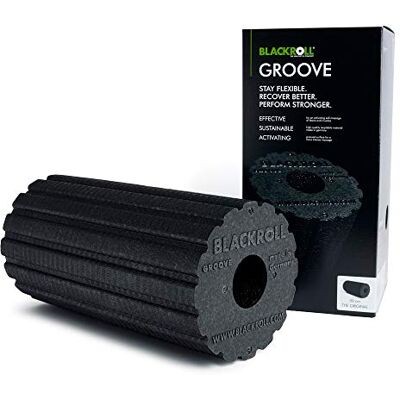 BLACKROLL ® GROOVE Fascia Massagerol (30 cm x 15 cm), fitnessrol met gestructureerd oppervlak voor versterkt massage-effect, massagerol voor fasciatraining, hardheid BLACKROLL ® GROOVE Fascia Massagerol (30 cm x 15 cm), fitnessrol met gestructureerd oppervlak voor versterkt massage-effect, massagerol voor fasciatraining, hardheid