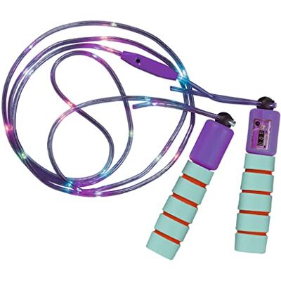 moses . 38137 Verstelbaar springtouw met ledlampen, springtouw met 3 verschillende verlichtingsmodi en teller, meerkleurig moses . 38137 Verstelbaar springtouw met ledlampen, springtouw met 3 verschillende verlichtingsmodi en teller, meerkleurig