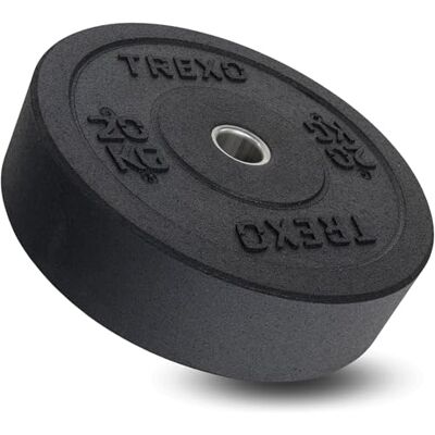 TREXO Olympische halterschijf, rubber, voor lange halters, fitness, krachttraining, crossfit TREXO Olympische halterschijf, rubber, voor lange halters, fitness, krachttraining, crossfit