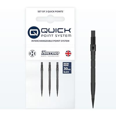 Harrows Micro Grip Quick Points Precisie CNC-gefreesde dartpunten met verbeterde grip en anti-breuk ontwerp snelwisselsysteem Harrows Micro Grip Quick Points Precisie CNC-gefreesde dartpunten met verbeterde grip en anti-breuk ontwerp snelwisselsysteem