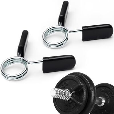 MuscleForge ® Veerklemmen 25/28/30 mm, 2 stuks, klemmen voor halters en standaardstangen, snelle montage, stopschijven voor gewichtheffen, fitness, krachttraining MuscleForge ® Veerklemmen 25/28/30 mm, 2 stuks, klemmen voor halters en standaardstangen, snelle montage, stopschijven voor gewichtheffen, fitness, krachttraining