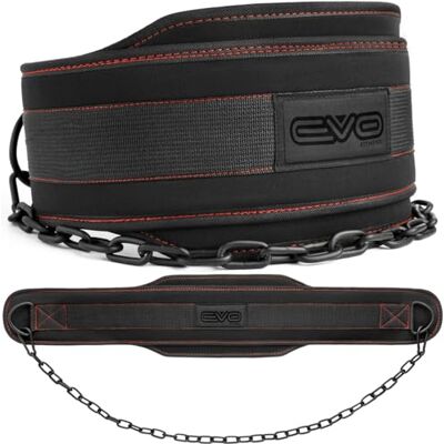EVO Fitness Dip Belt Heavy Duty 96 cm verstelbare ketting bodybuilding riem 6,2 inch rugsteun hefriem kin-inweekriem kin pull-ups mannen vrouwen gym EVO Fitness Dip Belt Heavy Duty 96 cm verstelbare ketting bodybuilding riem 6,2 inch rugsteun hefriem kin-inweekriem kin pull-ups mannen vrouwen gym
