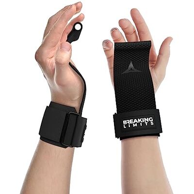 BREAKING LIMITS Fast Grip optrekriemen voor krachttraining, antislip handgrepen voor krachtsport, hefriemen voor bodybuilding, gewichtheffen en crossfit BREAKING LIMITS Fast Grip optrekriemen voor krachttraining, antislip handgrepen voor krachtsport, hefriemen voor bodybuilding, gewichtheffen en crossfit