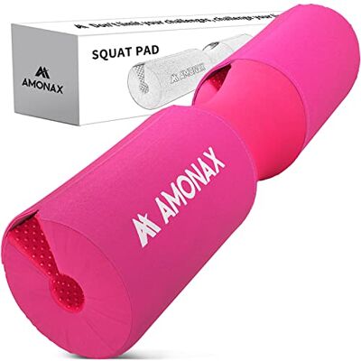 Amonax Dumbbell Squatkussen, extra dikke schuimvulling voor nek- en schouderondersteuning, robuuste hoes voor sportschool, training, heupstoten Amonax Dumbbell Squatkussen, extra dikke schuimvulling voor nek- en schouderondersteuning, robuuste hoes voor sportschool, training, heupstoten