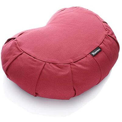 BODYMATE Yoga-/meditatiekussen, halve maan, 42 x 30 x 15 cm (l x b x h), overtrek van 100% katoen, machinewasbaar, vulling van boekweitschalen, verschillende kleuren BODYMATE Yoga-/meditatiekussen, halve maan, 42 x 30 x 15 cm (l x b x h), overtrek van 100% katoen, machinewasbaar, vulling van boekweitschalen, verschillende kleuren