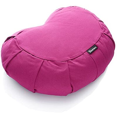 BODYMATE Yoga-/meditatiekussen, halve maan, 42 x 30 x 15 cm (l x b x h), overtrek van 100% katoen, machinewasbaar, vulling van boekweitschalen, verschillende kleuren BODYMATE Yoga-/meditatiekussen, halve maan, 42 x 30 x 15 cm (l x b x h), overtrek van 100% katoen, machinewasbaar, vulling van boekweitschalen, verschillende kleuren