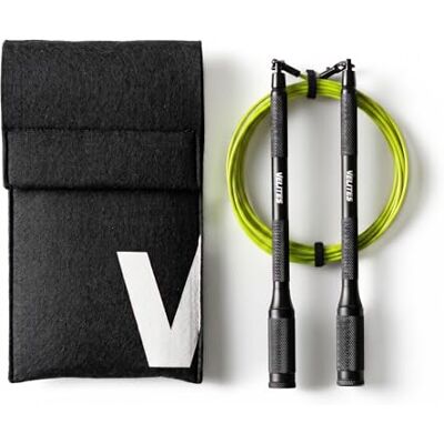 Velites Cyclone Jump Rope Ultralicht springtouw, premium design voor Double Unders en CROSSOVERS, afneembare handgreep en 360° systeem Velites Cyclone Jump Rope Ultralicht springtouw, premium design voor Double Unders en CROSSOVERS, afneembare handgreep en 360° systeem