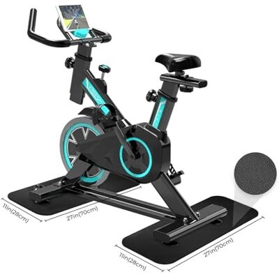 Bibykivn 2 stuks schokbestendige vloermatten voor loopband, 6 mm dik, voor fitnessapparaten, pvc-vloerbeschermingsmat voor sporttoestellen, vloermatten voor sporttoestellen, vloermatten Bibykivn 2 stuks schokbestendige vloermatten voor loopband, 6 mm dik, voor fitnessapparaten, pvc-vloerbeschermingsmat voor sporttoestellen, vloermatten voor sporttoestellen, vloermatten