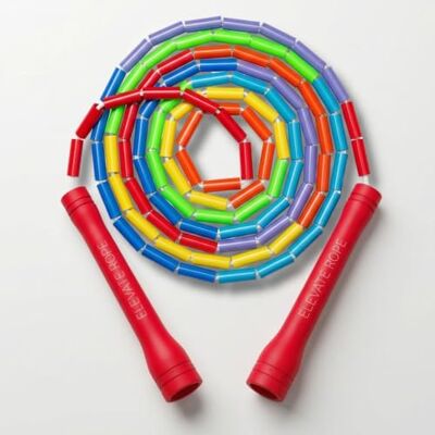 Elevate Rope Professioneel snelheidstouw 3 m verstelbaar springtouw PVC 5 mm met nylon kern voor cardio, dubbele sprongen en crossfit duurzaam springtouw Elevate Rope Professioneel snelheidstouw 3 m verstelbaar springtouw PVC 5 mm met nylon kern voor cardio, dubbele sprongen en crossfit duurzaam springtouw