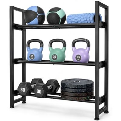 Amonax Houder voor halters thuis, kettlebellhouder, yogamathouder, schuimrubberen weerstandsband, fitnessaccessoires, trainingsapparatuur voor vrouwen Amonax Houder voor halters thuis, kettlebellhouder, yogamathouder, schuimrubberen weerstandsband, fitnessaccessoires, trainingsapparatuur voor vrouwen