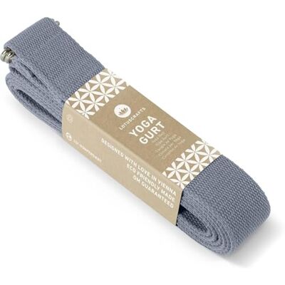 Lotuscrafts Yogariem van 100% katoen (KBA) voor een betere rekbaarheid, voor beginners en gevorderden, yoga-riem met metalen sluiting, 250 x 3,8 cm Lotuscrafts Yogariem van 100% katoen (KBA) voor een betere rekbaarheid, voor beginners en gevorderden, yoga-riem met metalen sluiting, 250 x 3,8 cm