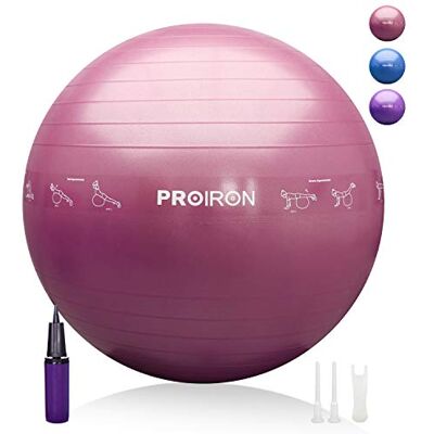 PROIRON , Pilatesbal, fitness, yoga, zwangerschap, sport, fitness voor oefeningen, gymnastiek, 55/65/75 cm, lekvrij, inclusief pomp PROIRON , Pilatesbal, fitness, yoga, zwangerschap, sport, fitness voor oefeningen, gymnastiek, 55/65/75 cm, lekvrij, inclusief pomp