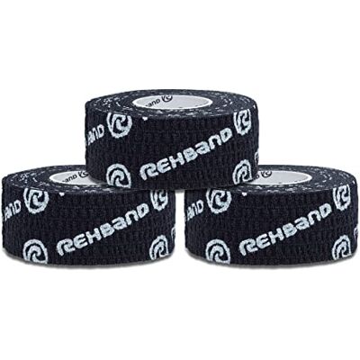 Rehband Hook Grip 4,5 m antislipband voor crossfit, powerlifting en gewichtheffen, 100% katoen, kleur: zwart 25 mm, maat: 3 rollen Rehband Hook Grip 4,5 m antislipband voor crossfit, powerlifting en gewichtheffen, 100% katoen, kleur: zwart 25 mm, maat: 3 rollen