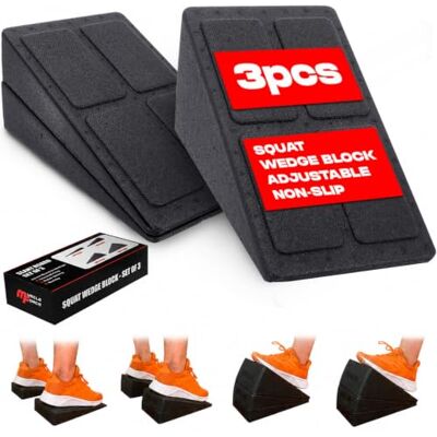 MuscleForge ® Squat Wedge Block Kuitstrekken voor rekken, mobiliteit en squat schuine plank voor mobilisatie MuscleForge ® Squat Wedge Block Kuitstrekken voor rekken, mobiliteit en squat schuine plank voor mobilisatie
