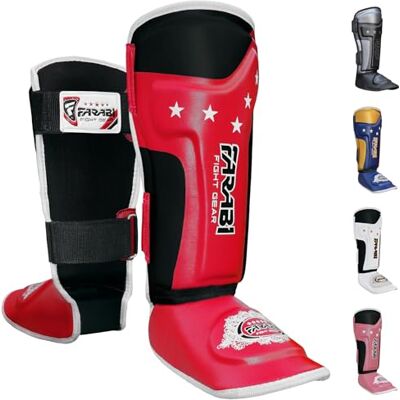 Farabi Sports Scheenbeschermers voor kinderen scheenbeschermers voor wreef, kickboksen MMA, Muay Thai Farabi Sports Scheenbeschermers voor kinderen scheenbeschermers voor wreef, kickboksen MMA, Muay Thai