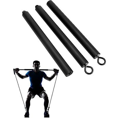 QWORK ® Weerstandsstang voor pilates, fitnessstudio, fitness, krachttraining, cardio-oefeningen, 108 cm, maximale belasting 362,9 kg (3 draagbare afneembare stokken) QWORK ® Weerstandsstang voor pilates, fitnessstudio, fitness, krachttraining, cardio-oefeningen, 108 cm, maximale belasting 362,9 kg (3 draagbare afneembare stokken)