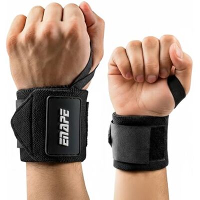 ENAPE Polsbandages (Gym Wrist Wraps) Polsondersteuning Polsbanden Krachtbanden Trainingsoefeningen (volledig zwart) ENAPE Polsbandages (Gym Wrist Wraps) Polsondersteuning Polsbanden Krachtbanden Trainingsoefeningen (volledig zwart)