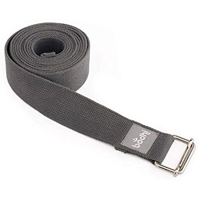 Bodhi Asana Yogariem van 100% katoen, praktisch yoga-accessoire om uit te rekken, yoga-riem met metalen schuifgesp, voor beginners en gevorderden, 250 x 3,8 cm Bodhi Asana Yogariem van 100% katoen, praktisch yoga-accessoire om uit te rekken, yoga-riem met metalen schuifgesp, voor beginners en gevorderden, 250 x 3,8 cm
